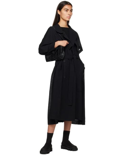 Issey Miyake Black Spongy Midi Dress