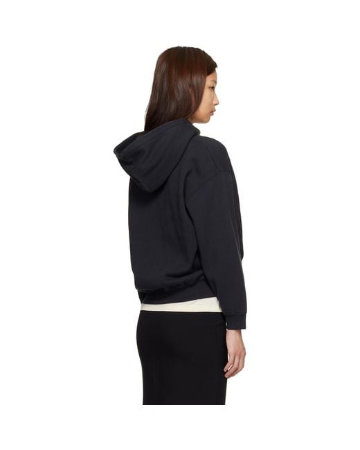 Anine Bing Black Jaci Letterman Hoodie
