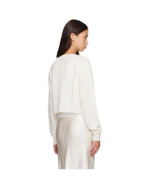 Loulou de Saison White Off- Heike Cashmere Cardigan