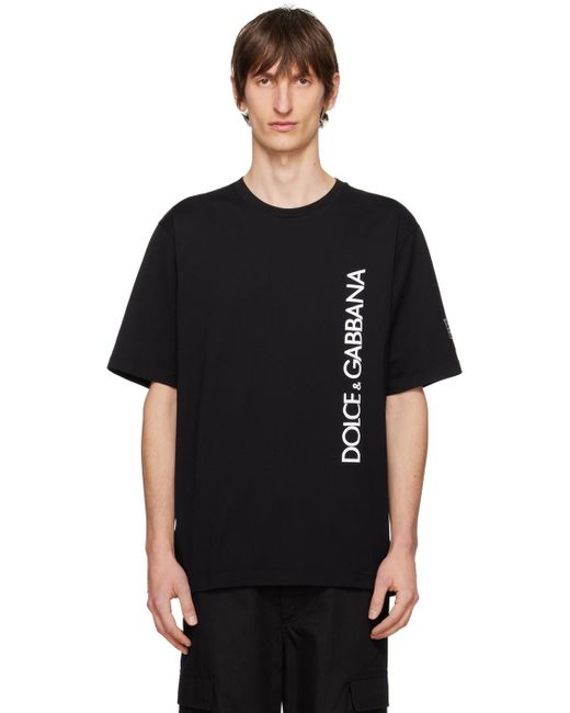 メンズ Dolce & Gabbana ロゴプリント Tシャツ Black