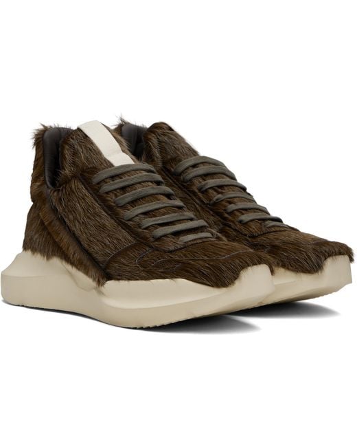 Rick Owens Black Concordians Geth Runner Sneakers for men