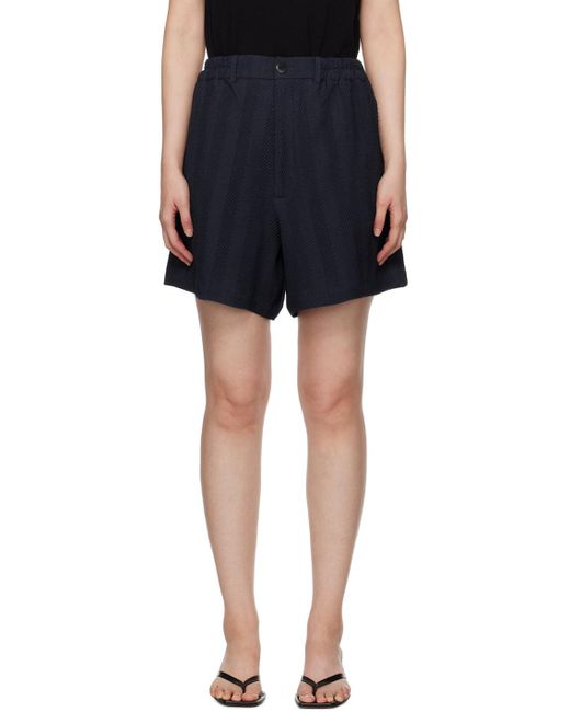 Cordera Black Herringbone Shorts