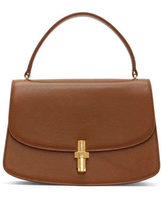 The Row Mini Sofia Top Handle Bag in Brown | Lyst
