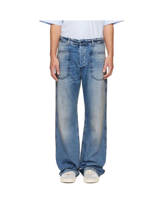 Acne Blue Regular Fit Jeans for men