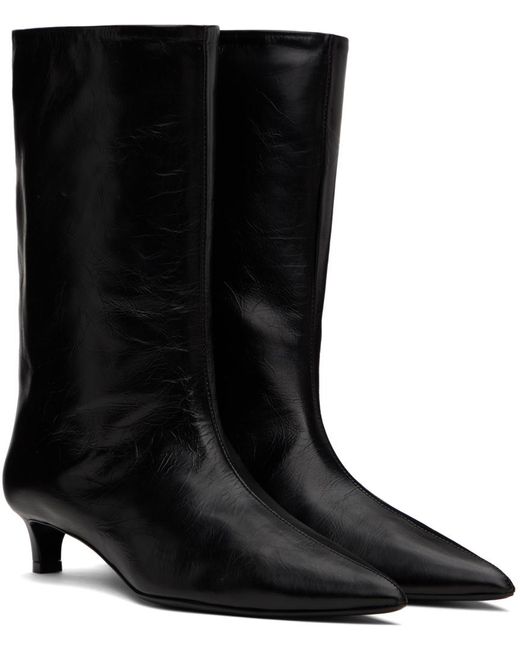 Jil Sander Black Calf Leather Boots