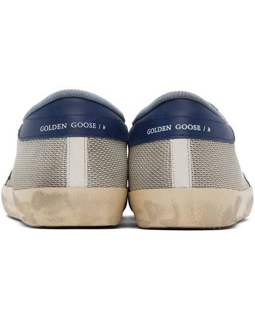 Golden Goose Deluxe Brand Black Silver & Navy Super-star Sneakers for men