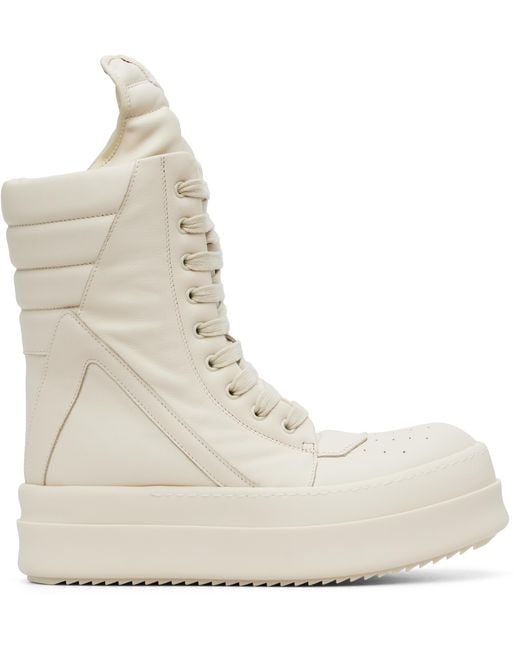 Rick Owens Natural Off- Concordians Megageobaskets Sneakers for men