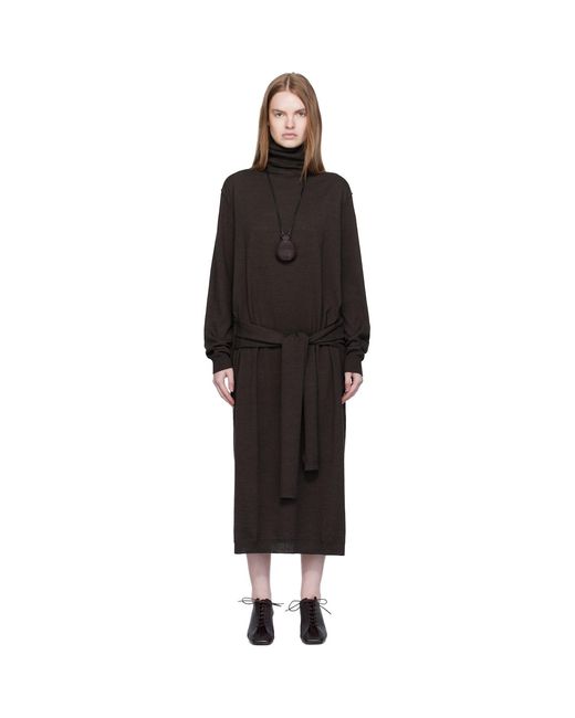 Lemaire Black Trompe 'Oeil Midi Dress