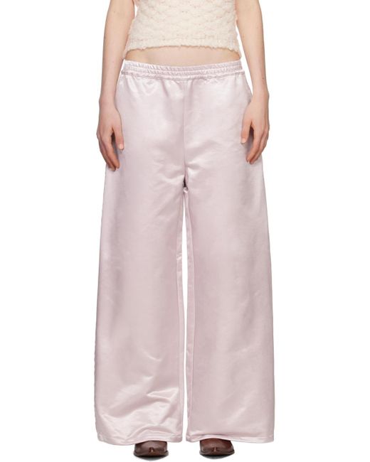 Acne Pink Embroidered Trousers