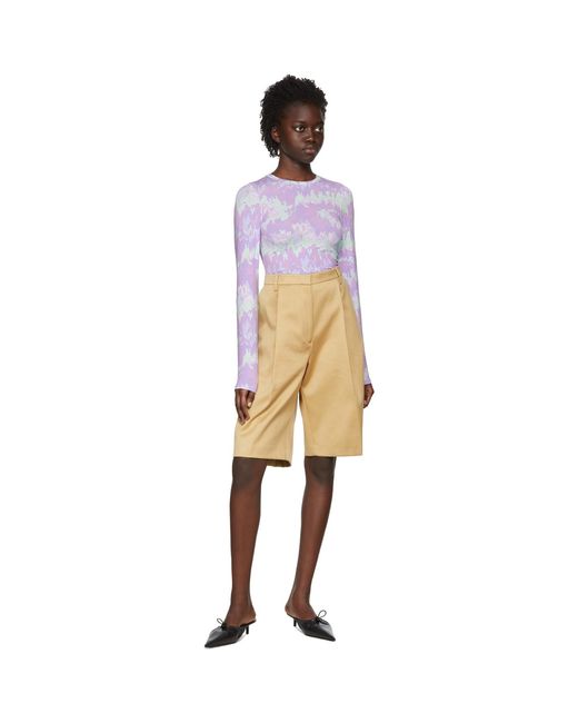 ROKH Multicolor Purple Polyester T-shirt