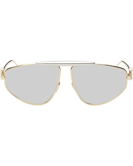Loewe Black Gold & Silver Spoiler New Aviator Sunglasses