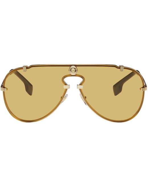 Versace Black Gold Medusa Mesmerize Sunglasses