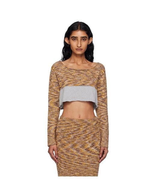 Baserange Multicolor Waste Cropped Sweater