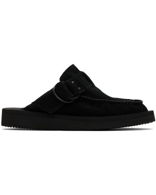 Suicoke Black Lemi-mab Slip-on Loafers for men