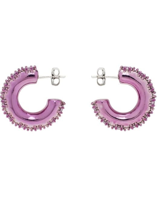 Justine Clenquet Black Nina Medium Earrings