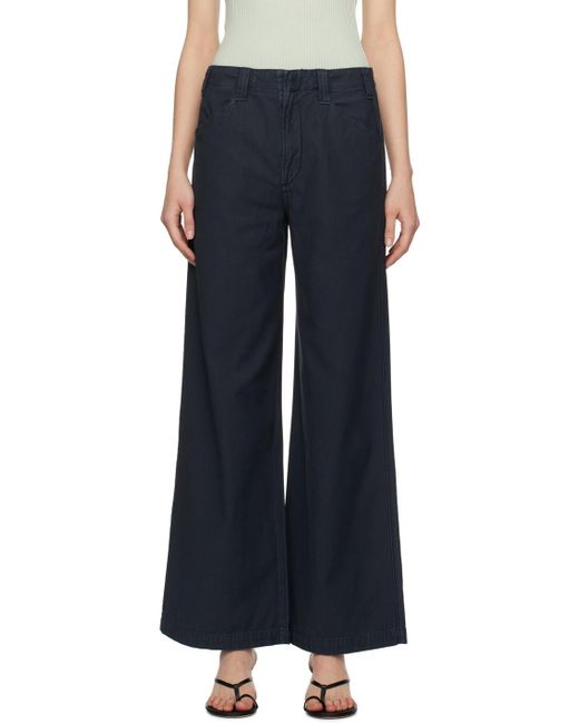 Citizens of Humanity Black Navy Paloma Trousers