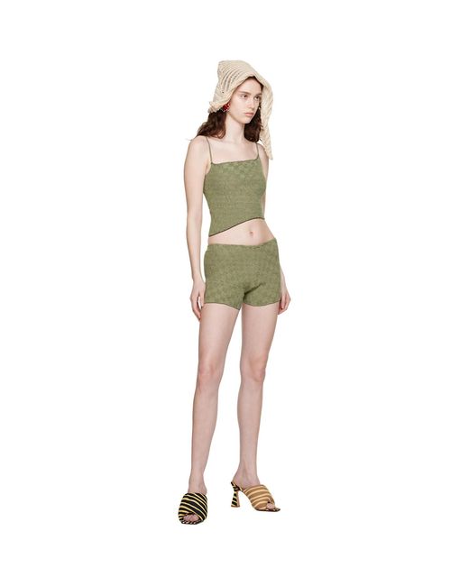 Isa Boulder Green Parallel Shorts