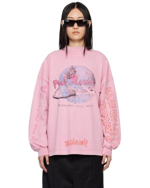 Balenciaga Pink Pink Martini Edition Long Sleeve T-shirt | Lyst Canada