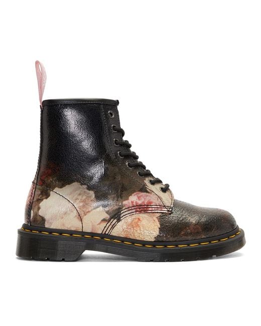Dr. Martens White Multicolor New Order Power, Corruption And Lies 1460 Boots for men