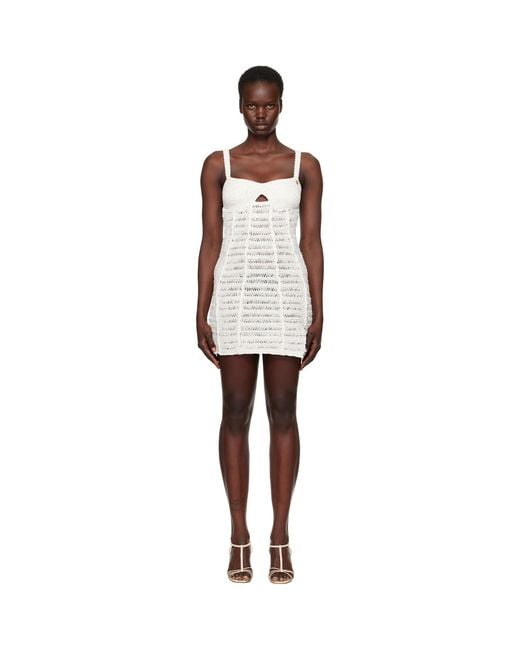 Casablanca White Crochet Mix Dress