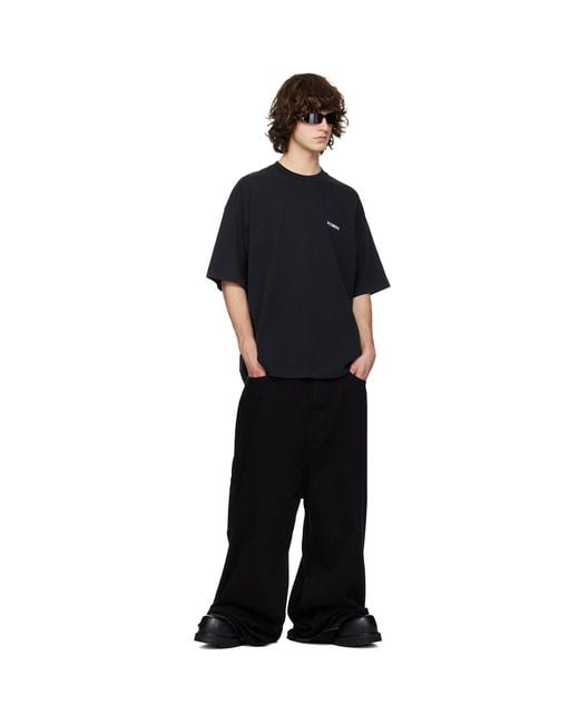 Vetements Black Iconic Logo T-Shirt for men