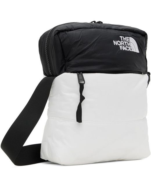 The North Face Black & White Nuptse Bag