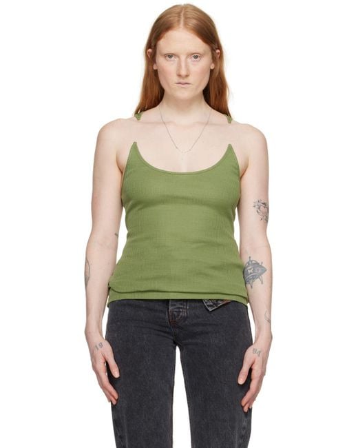 Y. Project Ssense Exclusive Green Tank Top