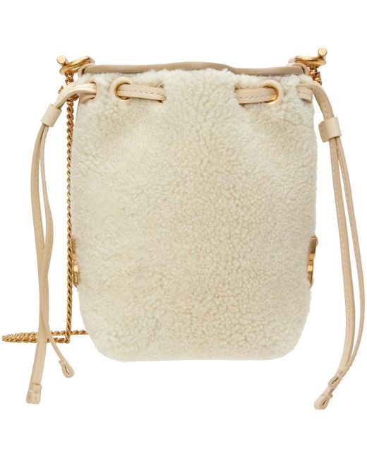 Chloé Natural Off-white Marcie Micro Bucket Bag