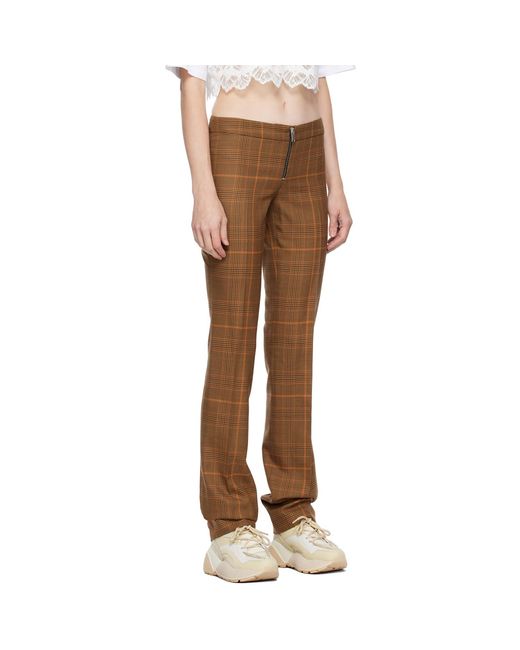 Stella McCartney Multicolor Brown Exposed Zip-fly Trousers