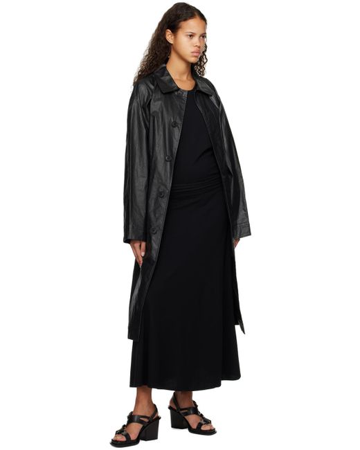 Lemaire Black Belted Midi Dress