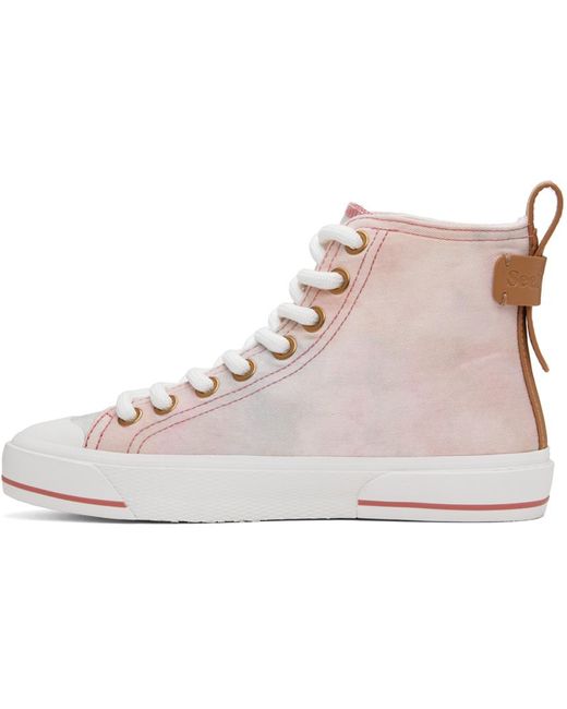 See By Chloé Multicolor Tie-dye High-top Sneakers