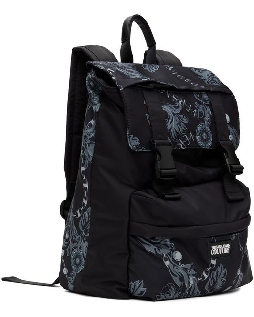 Versace Jeans Black Iconic Backpack for men