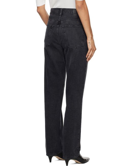 Citizens of Humanity Black Relaxed Straight Regenerative Jeans