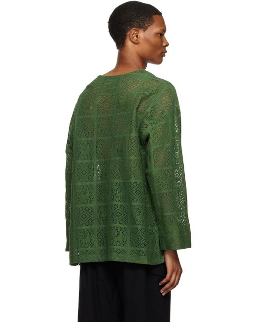 Sasquatchfabrix Green Jah Lion Long Sleeve T-shirt for men