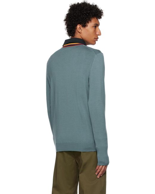 Paul Smith Black Blue Artist Stripe Sweater for men