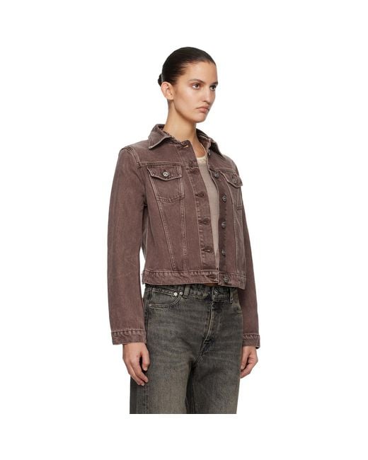 Our Legacy Brown Revive Denim Jacket
