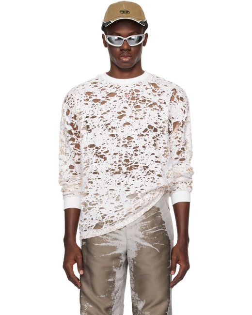 メンズ DIESEL ホワイト& T-boxt 長袖tシャツ Multicolor