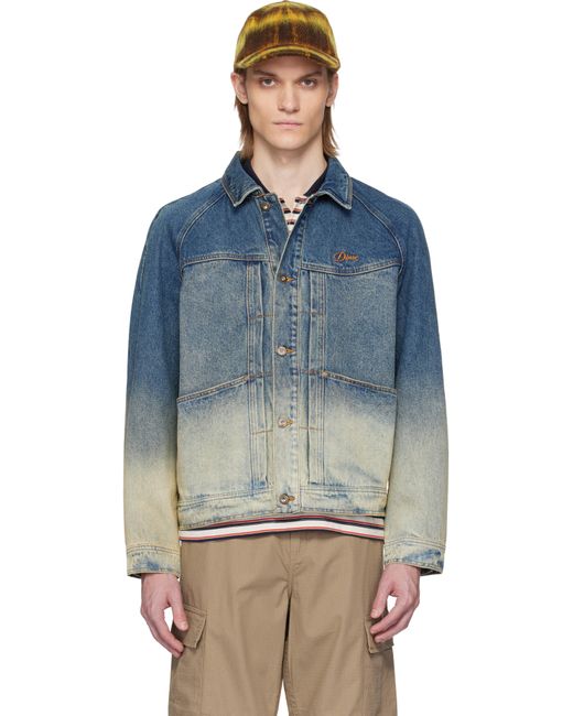 Dime Blue Faded Denim Jacket for men