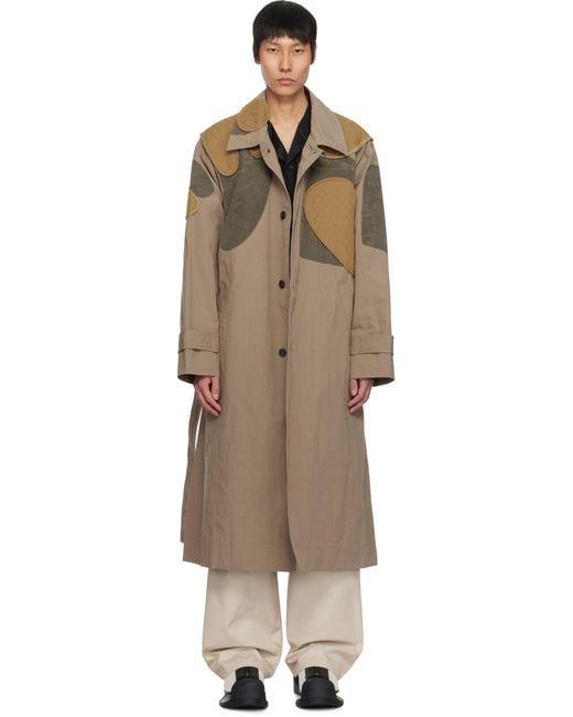 メンズ Craig Green ベージュ ユーティリティ パッチ トレンチコート Black