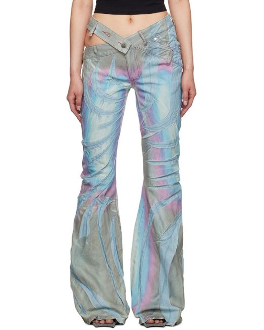 MASHA POPOVA Blue Graphic Jeans