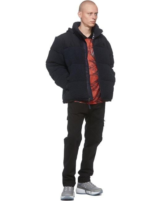 The North Face Blue Down Sherpa Nuptse Jacket for men