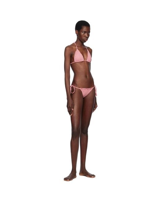 Frankie's Bikinis Red Divine Skimpy String Bikini Bottom