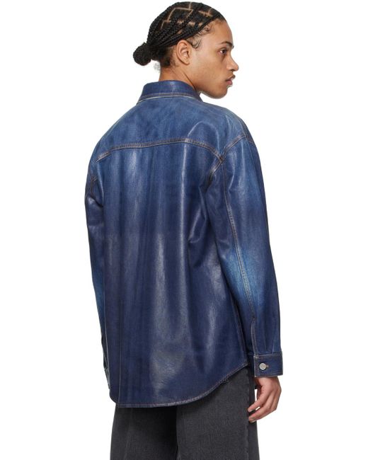 Valentino Blue Coated Denim Jacket for men