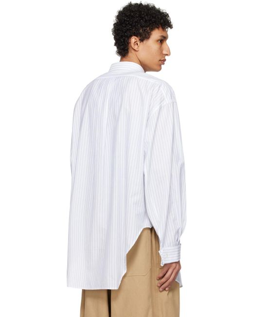 Hed Mayner White Stripes Shirt for men