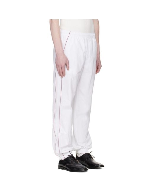 Lacoste White Top Tier Track Pants for men