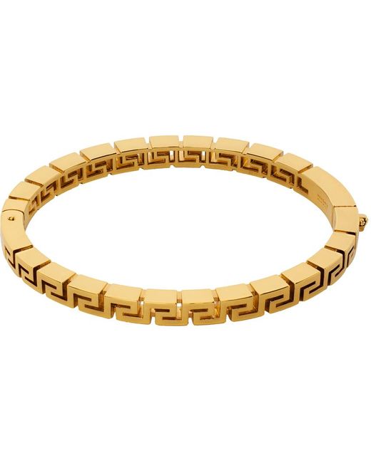 Versace Black Gold Greca Bracelet for men
