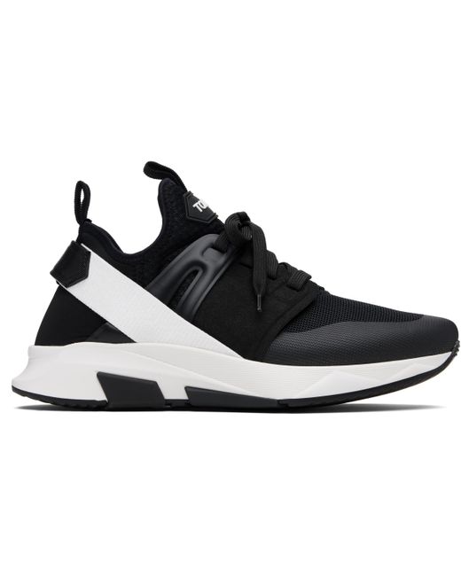 Tom Ford Black Neoprene Suede Jago Sneakers for men