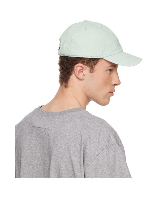 MM6 by Maison Margiela Gray Embroidered Logo Cap for men