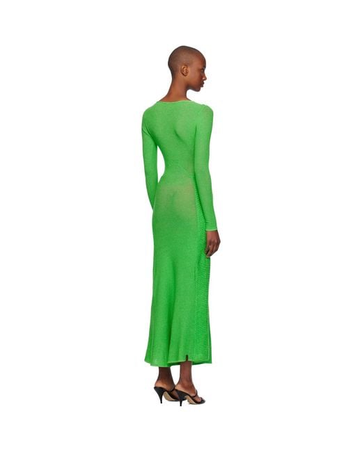 Isa Boulder Green Sweetheart Long Sleeve Maxi Dress