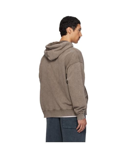 Off-White c/o Virgil Abloh Brown 'Ow' Racing Skate Hoodie for men